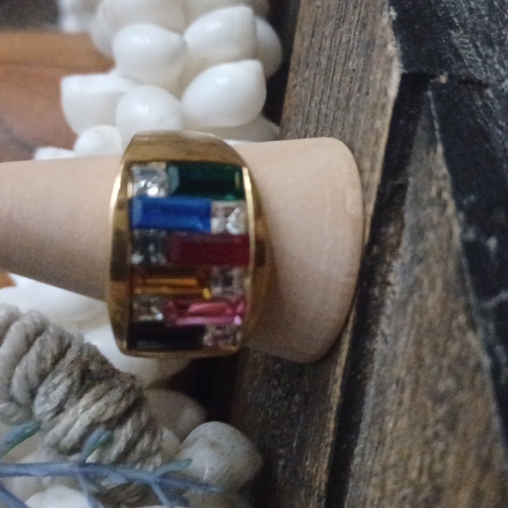 Multicolor Stone Ring - image 3